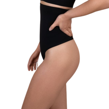 BB-2045-46-47-48-49 BLK- Guaina a perizoma a vita alta modellante - nero