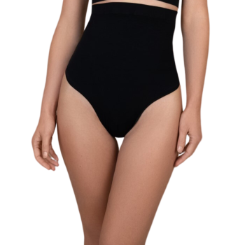 BB-2045-46-47-48-49 BLK- Guaina a perizoma a vita alta modellante - nero