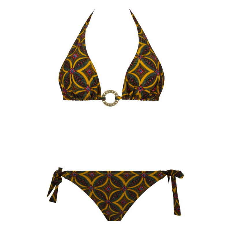 ANG-EBB2756+0156-JA- Costume Bikini due pezzi a triangolo senza ferretto la Muse Africa - Jaune Afri