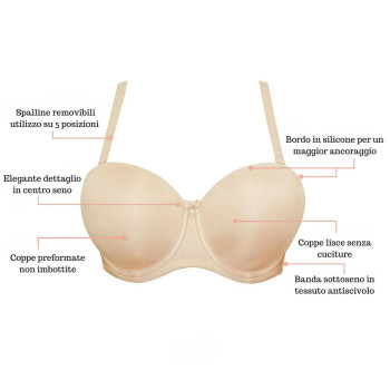 PL-P60915NUE - Reggiseno a Fascia Elise per coppe grandi - nudo