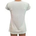 Maglietta pizzo traforato bianco Antonella