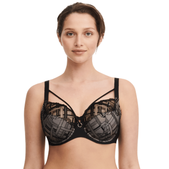 CL-C21S10-011- Reggiseno coprente Graphic con ferretto - nero