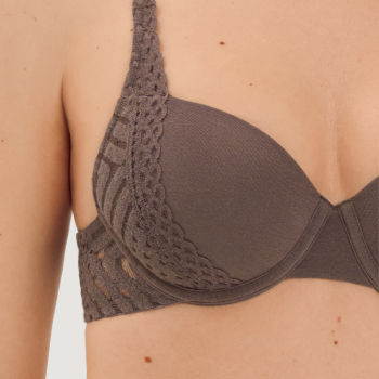 LIS-20341-6C - Reggiseno preformato Maxine in cotone e modal - Crema al cioccolato