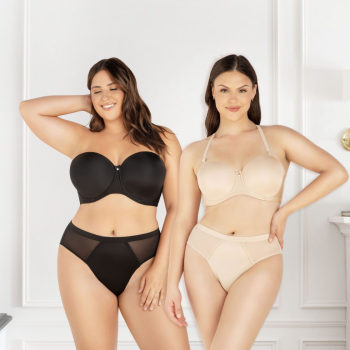 PL-P60915BLK - Reggiseno a Fascia Elise per coppe grandi - nero