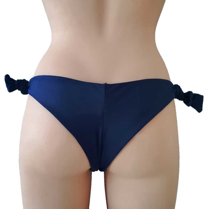 Brasiliana con lacci combinabile blu