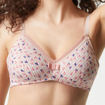 VA-11939-9K4 - Reggiseno a triangolo Horizon Mode senza ferretto - rosa con stampa