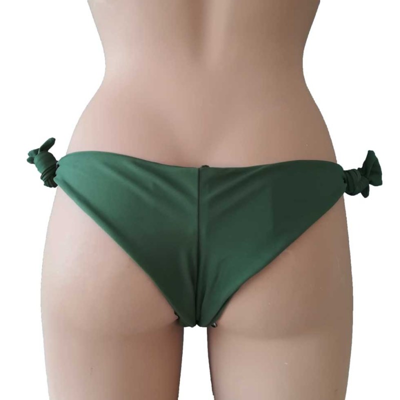 Brasiliana con lacci combinabile verde militare