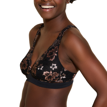 CB-SAVON1302BLK-MAN- Savona Bralette a triangolo in pizzo - Black Mandorla