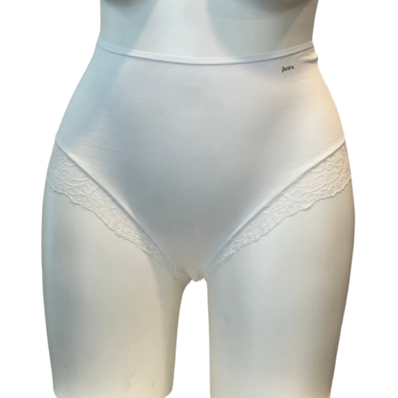 JS-1031647.001- 2-Pack Braga Queen Esencial a vita alta in cotone - bianco