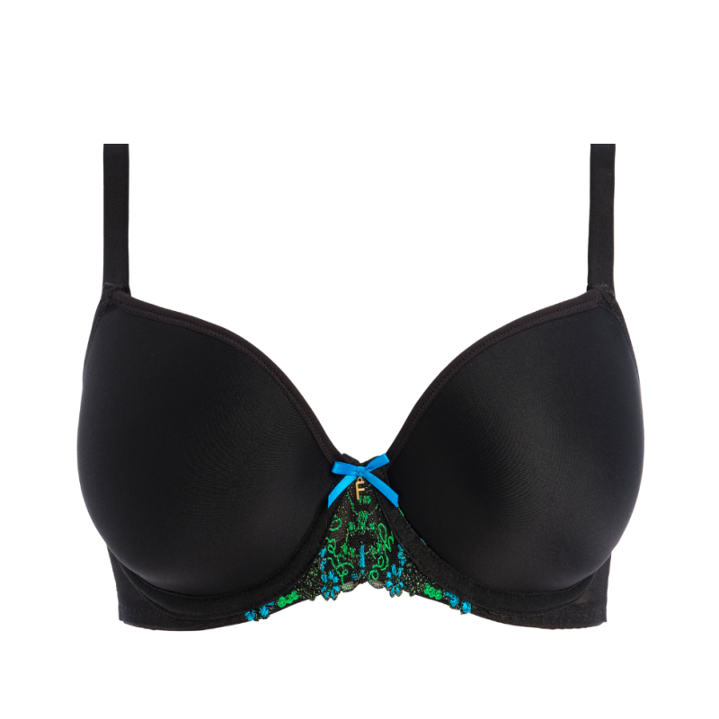 FL-AA401631BLK - Reggiseno scollato preformato liscio Show-off - nero