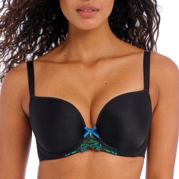 FL-AA401631BLK - Reggiseno scollato preformato liscio Show-off - nero
