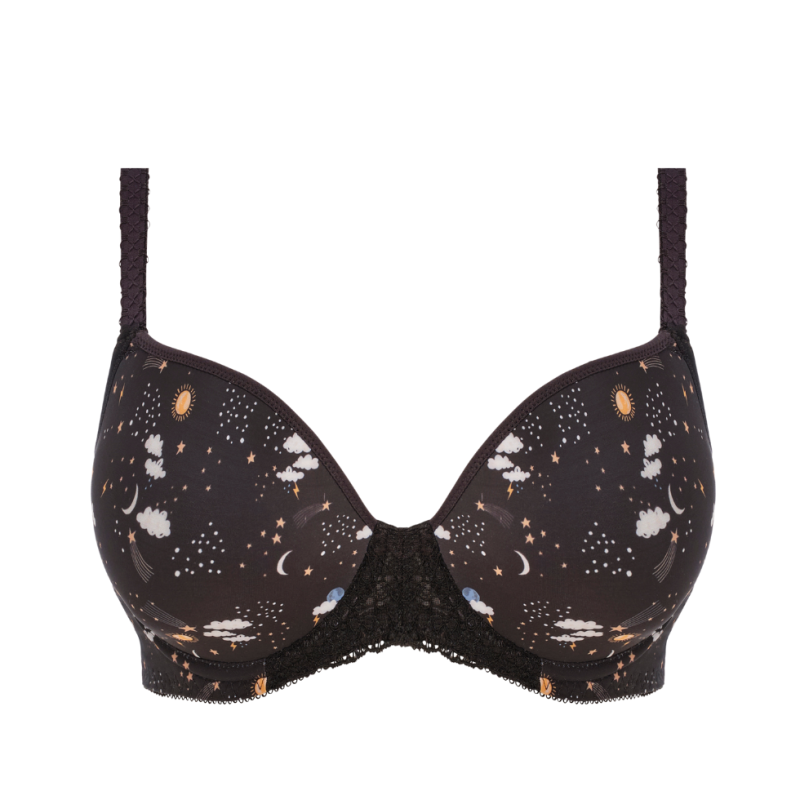 FL-AA400831CEL- Reggiseno scollato preformato liscio Day Dreaming - nero