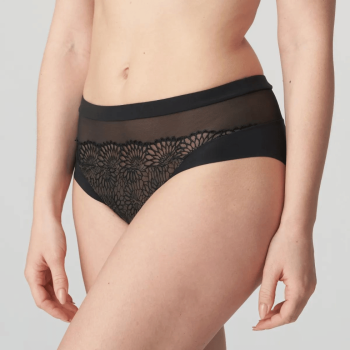 PD-0563181ZWA- Slip vita alta Sophora in tulle - nero