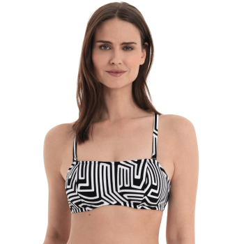 ANI-M48824-1.001- Bikini due pezzi a fascia con ferretto Bella - nero e bianco