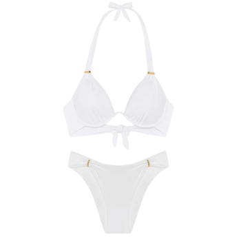 PDS-SG613867D- Bikini triangolo Fabia e brasiliana Claudie - bianco