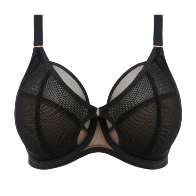 Reggiseno soft Kintai scollato nero Elomi