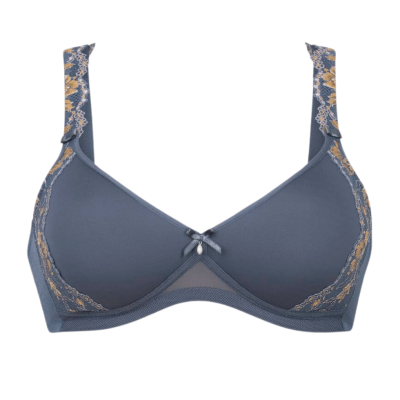 Reggiseno sky grey spacer Colette senza ferretto by Rosa Faia