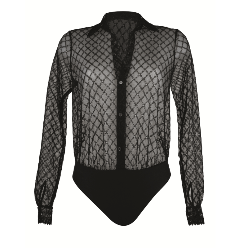 LB-48591NRO- Body Chemisier Paco manica lunga - nero