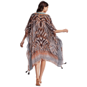 Poncho Fuego marrone animalier  by Iconìque
