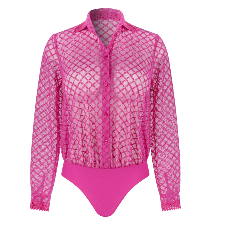 LB-48591VPK- Body Chemisier Paco manica lunga - very pink