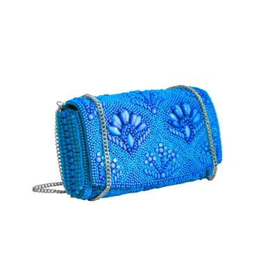 Borsa pochette Maya blu by Iconìque