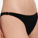Slip bikini Emblem sgambato nero Chantelle