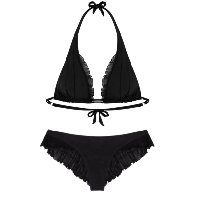 Bikini a triangolo Maelys nero Pain de Sucre