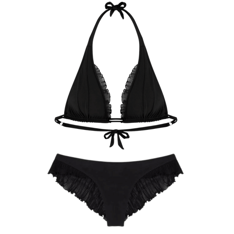 PDS-SG615058BLK- Bikini triangolo Maelys e brasiliana Alala - nero