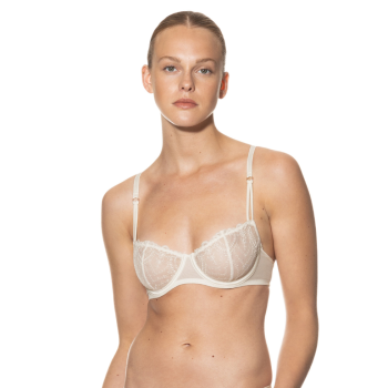 MEY-74644-005- Reggiseno soft a balconcino con ferretto serie Mysterious - Champagne