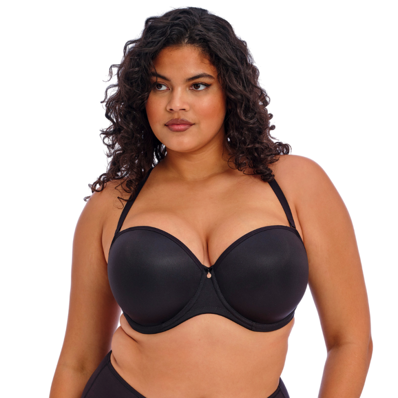 Reggiseno a Fascia Elomi Smooth Nero | Sostegno fino a Coppa M