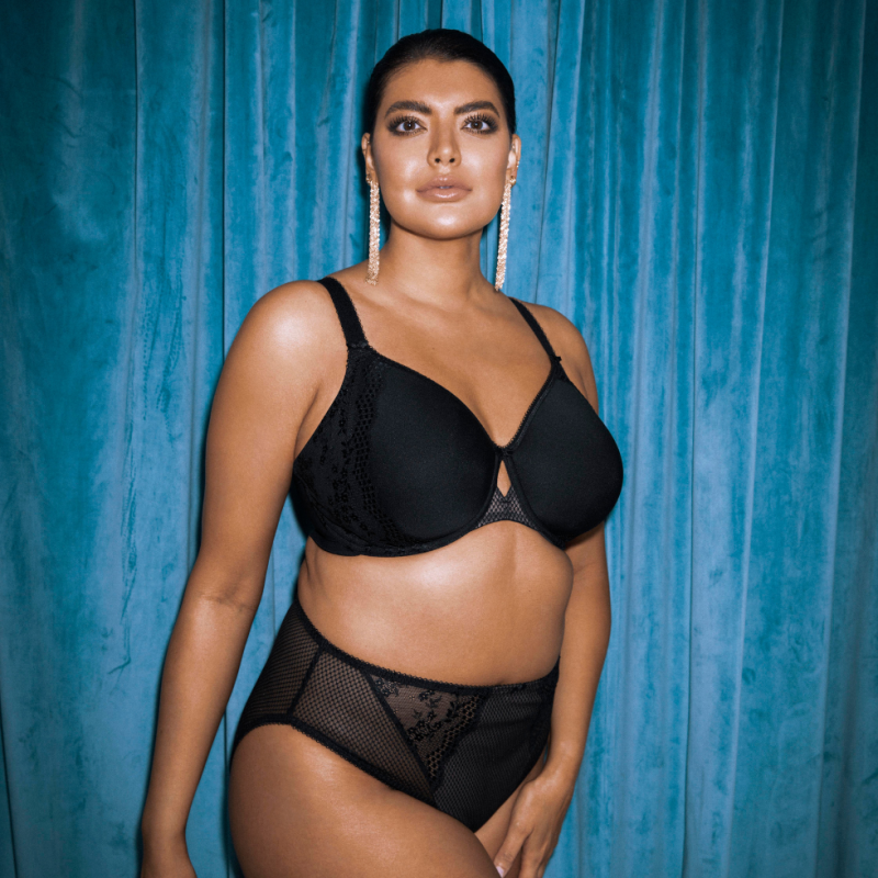 Reggiseno con Ferretto Elomi Charley nero - Invisibile e Traspirante