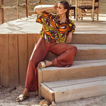 DB-24-081-Pantalone Osaka in Lyocell -  terracotta