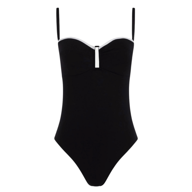 CL-C12IUK-0DV - Costume Intero a fascia senza ferro Authentic - nero