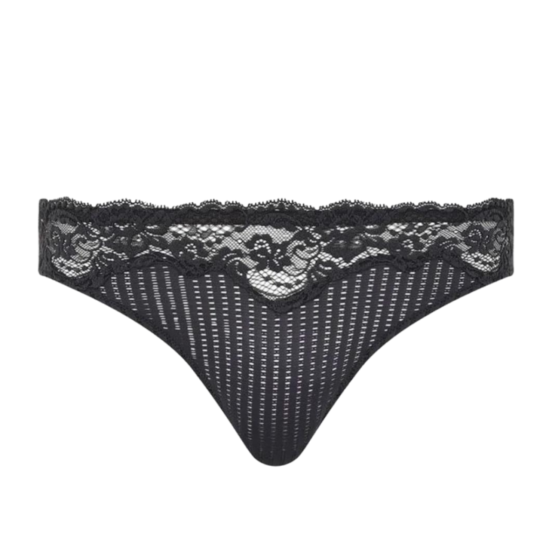 CL-C93730-011 - Slip Marilyn con pizzo - Nero