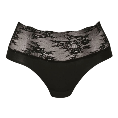 Slip vita alta con pizzo Essential Lace nero
