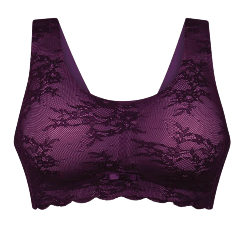 Bralette con coppe imbottite Essential Lace Anita purple