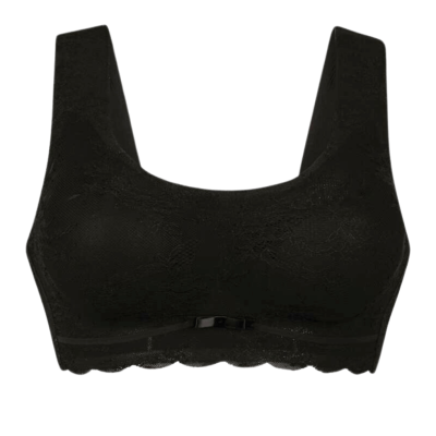Bralette con coppe imbottite Essential Lace Anita nero