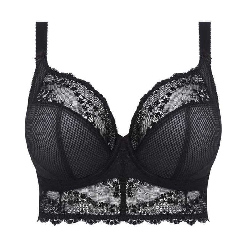 Bralette Elomi Charley nero  -Intimo Curvy