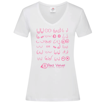 Maglietta Redvelvetlingerie Ottobre Rosa BIANCA