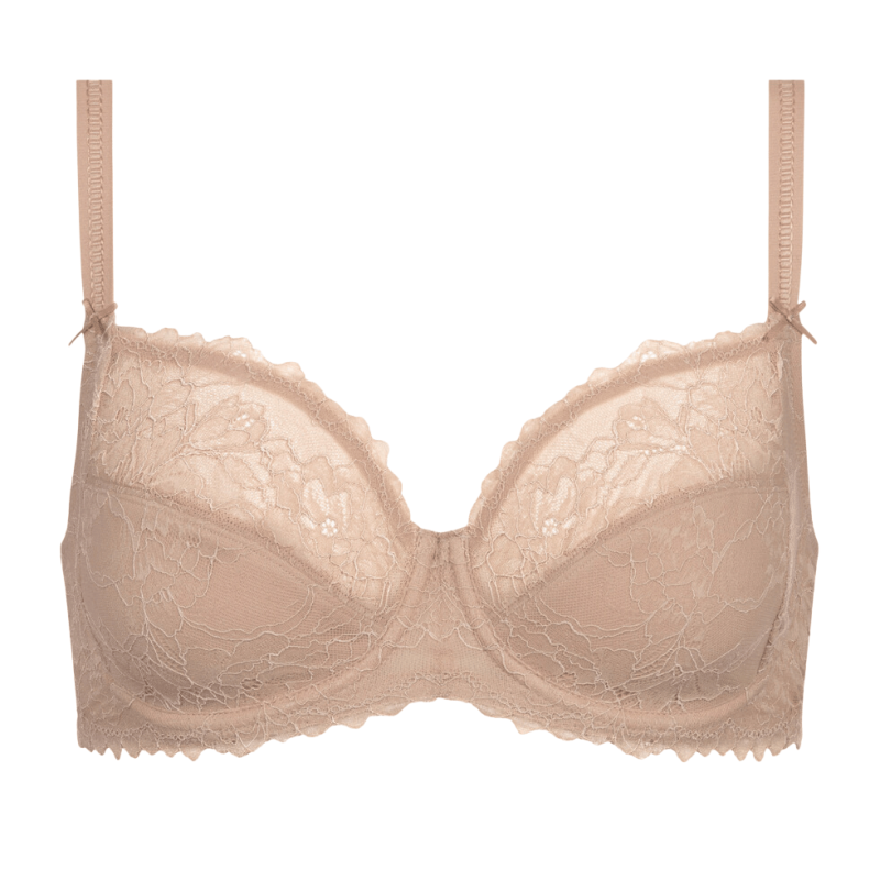 MEY-1350002-376- Reggiseno soft con ferretto in pizzo serie Fabulous - Cream Tan