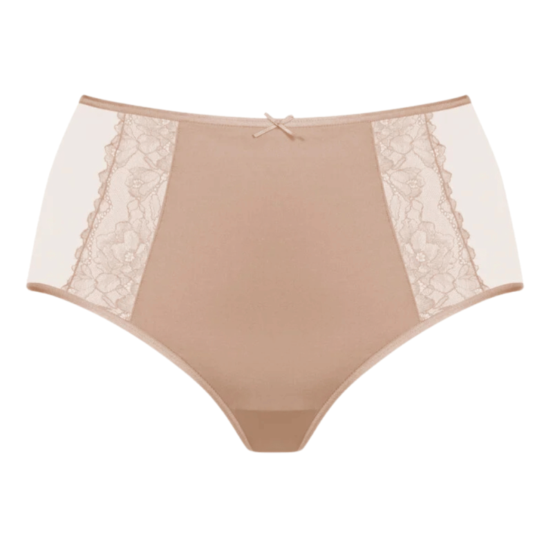 MEY-1320000-376- Slip Alto Fabulous con pizzo - Cream Tan