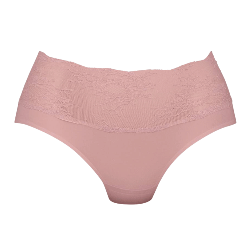 ANI1304.596-Slip Essential Lace vita alta con pizzo invisibili - rosewood