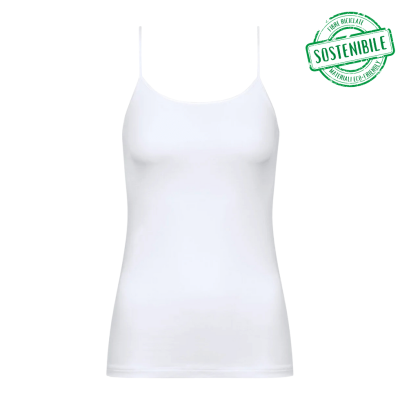 Canotta Mey woman serie Emotion intimo sostenibile bianco