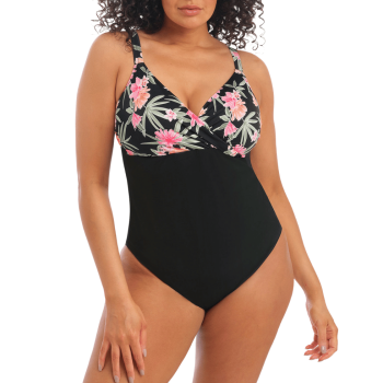 EL-ES800145BLK - Costume intero Dark Tropic senza ferretto - nero