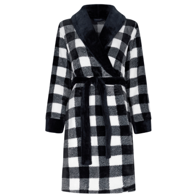 Vestaglia in pile a scacchi Rebelle