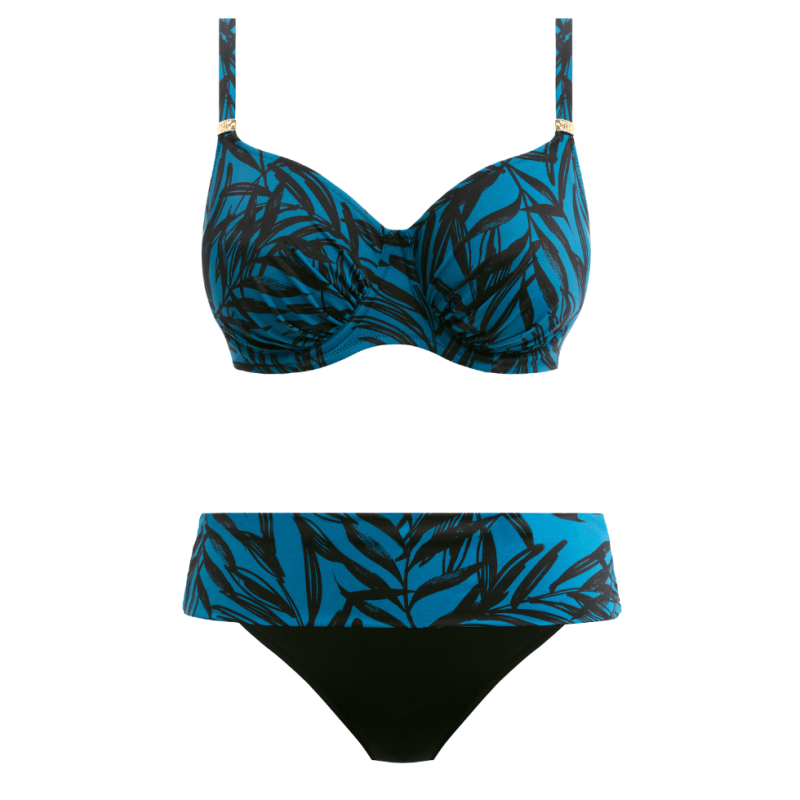 FL-FS502001ZEE- Bikini due pezzi combinato Palmetto Bay coppe grandi - nero blu