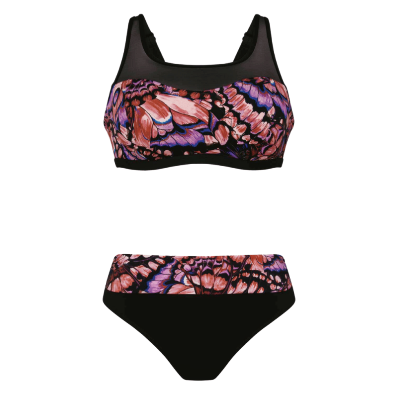 ANI-M56519-1.767 - Costume due pezzi senza ferretto da protesi Toliara - Retro Butterfly