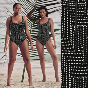 ANI-M57811.001 - Costume intero senza ferretto Elouise con cerniera  - Nero