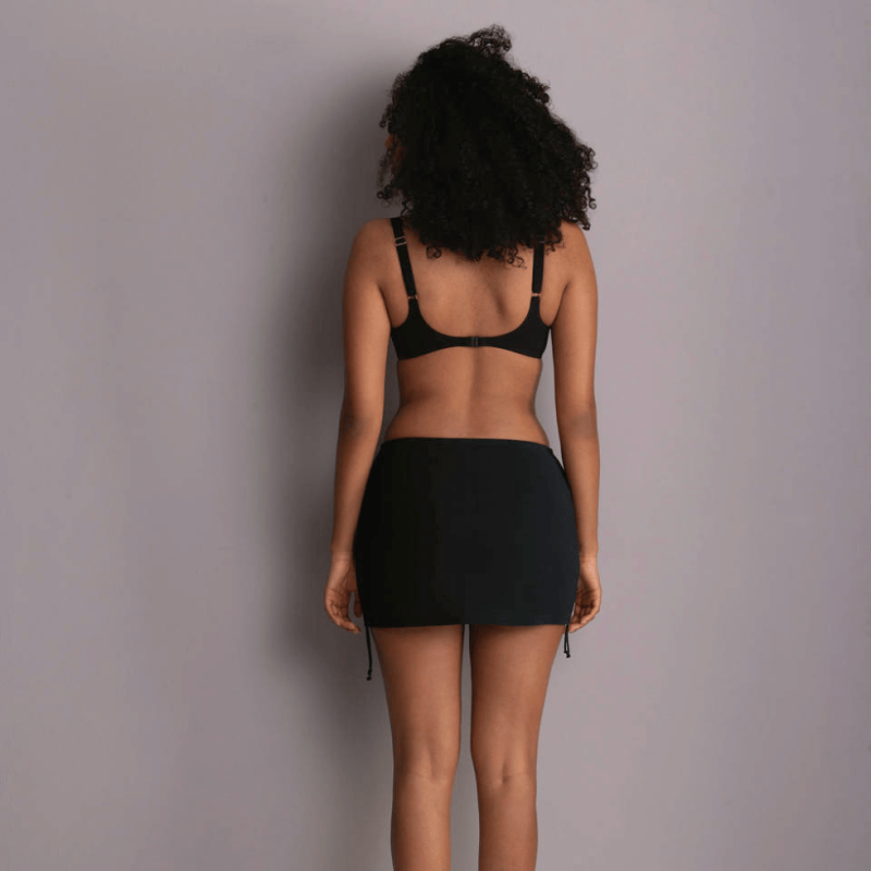 Slip bikini a gonnellina Kim bottom nero Rosa Faia mix and match