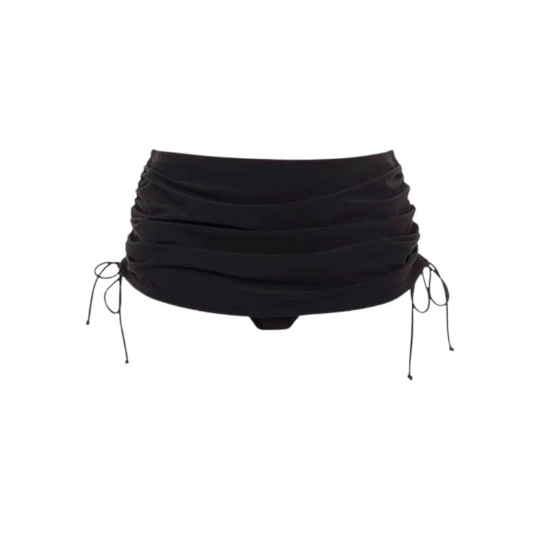 Slip bikini a gonnellina Kim bottom nero Rosa Faia mix and match